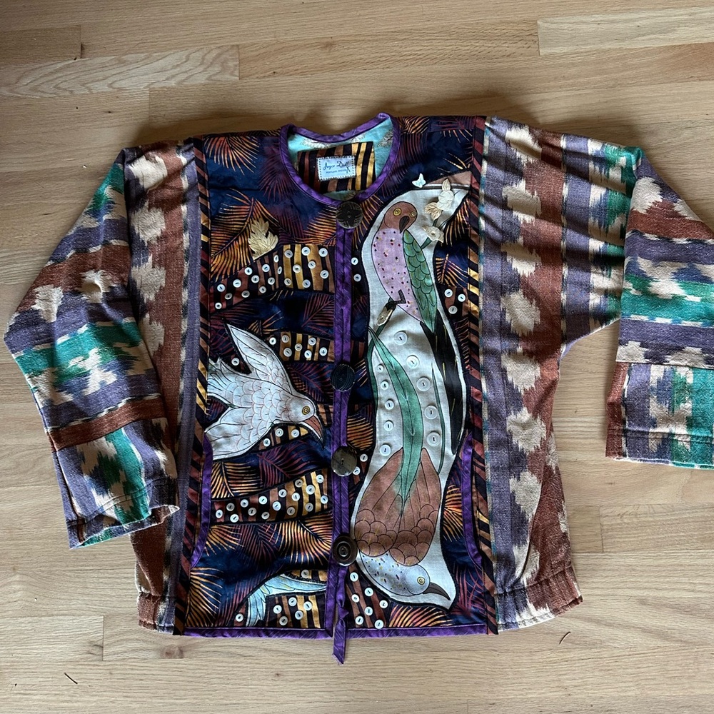 Exquisite handmade quilted jacket, excellent condition - Picture 3 of 12